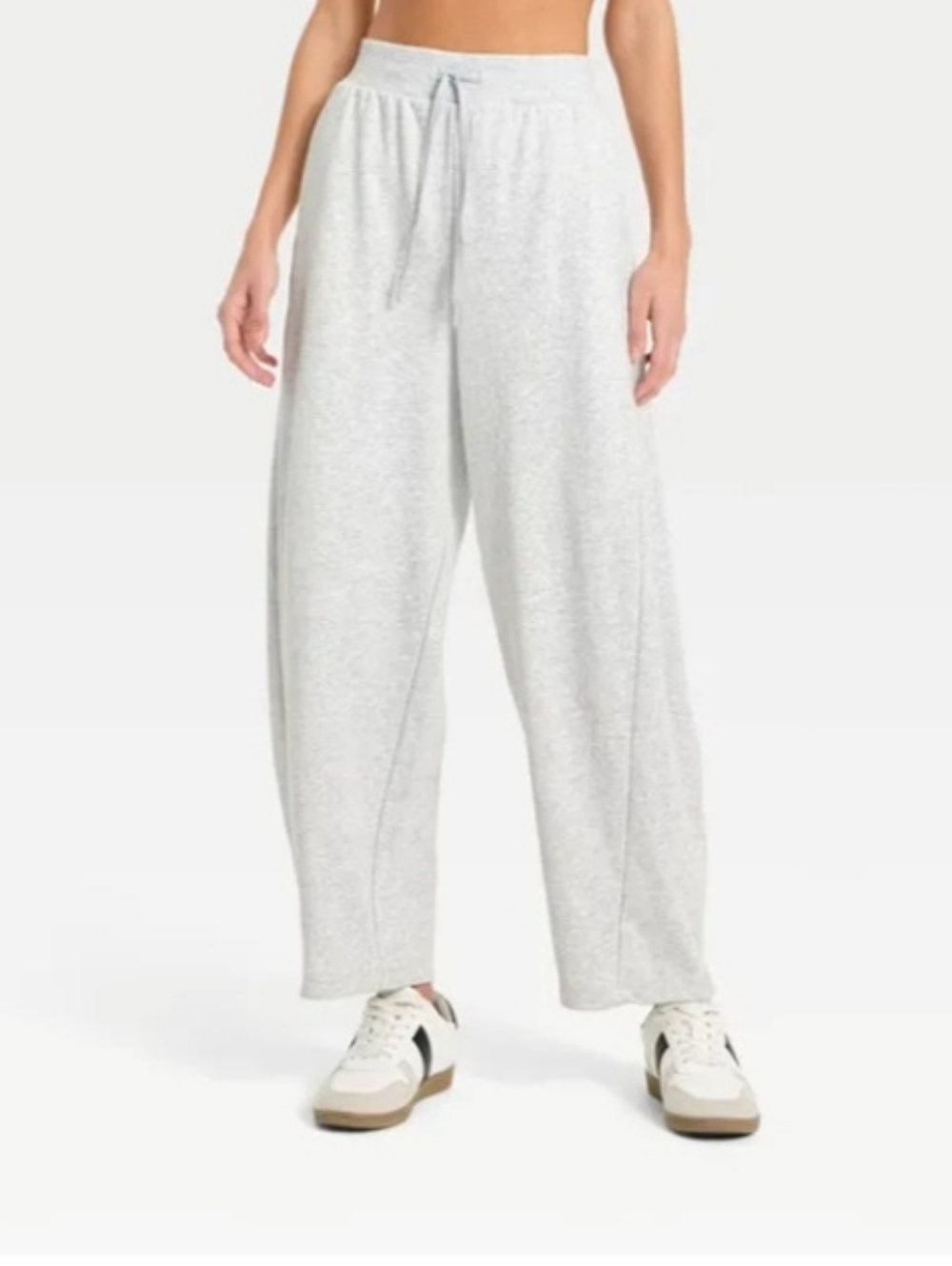 All In Motion Women's Active Comfort French Terry High-Rise Barrel Leg Sweatpant